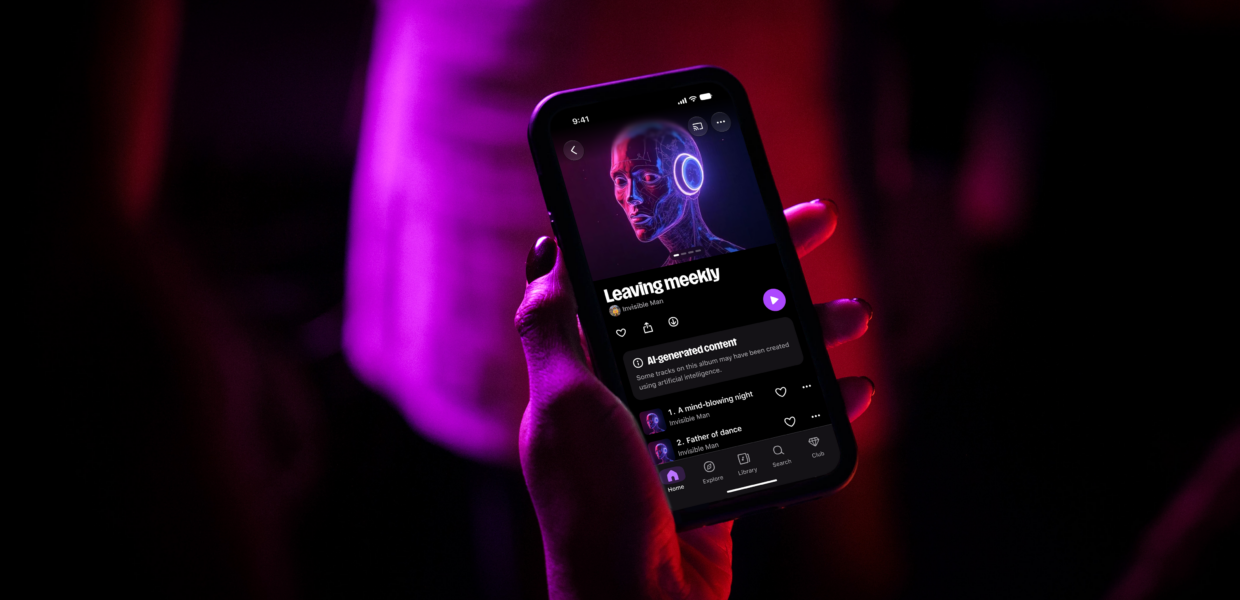 Image for Deezer to let users hide fully AI-generated music from search