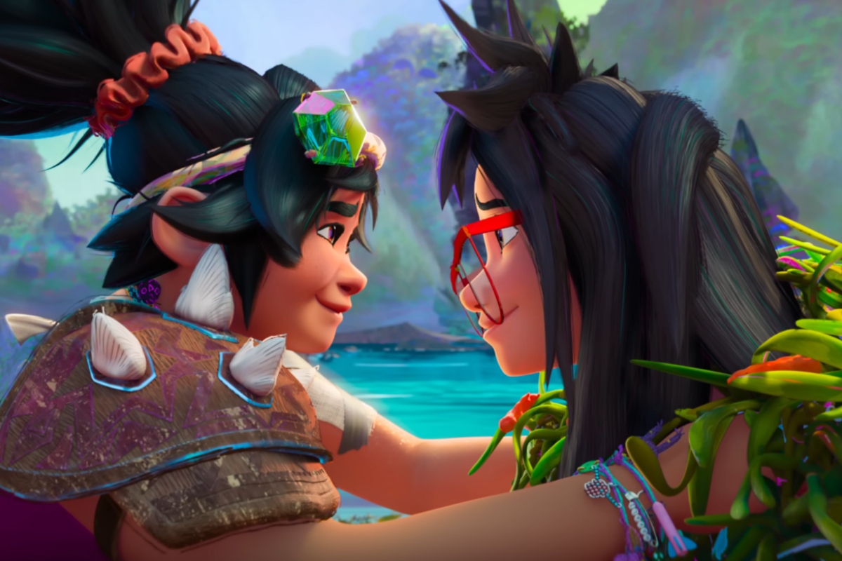 Image for DreamWorks' Forgotten Island closes with a credit reserving the film from AI training