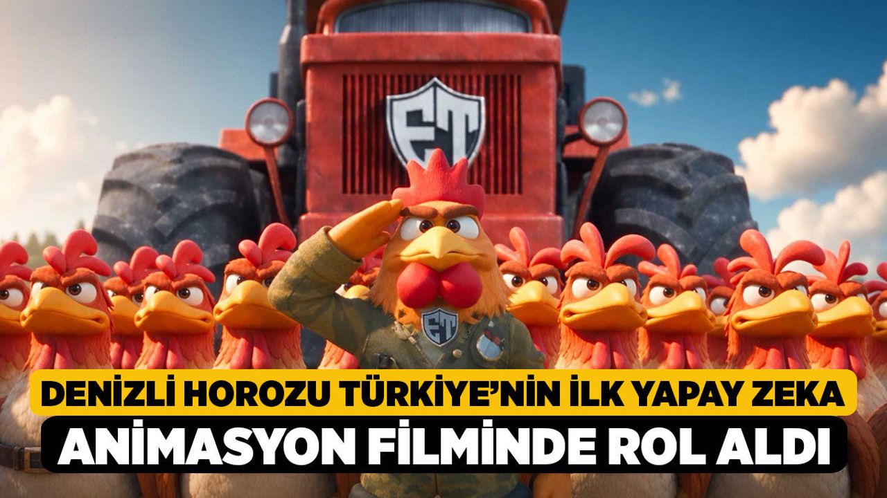 Image for Efsaneler Takımı, billed as Turkey's first AI film, casts the Denizli rooster as a veteran hero