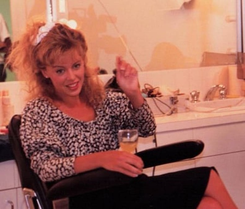 Image for Kylie Minogue answers the AI 80s photo trend with a real one
