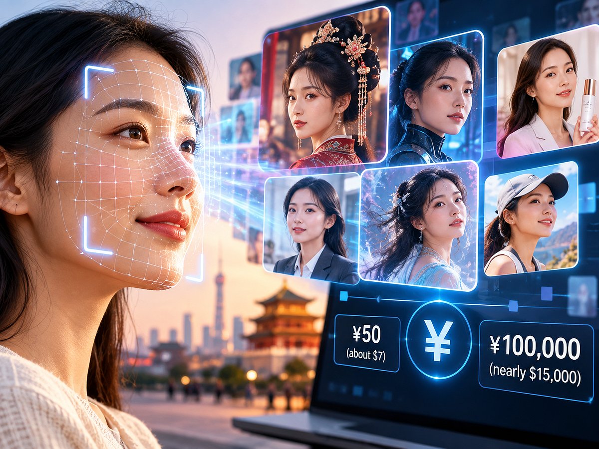 Image for People in China are licensing their faces to AI producers of short dramas and ads