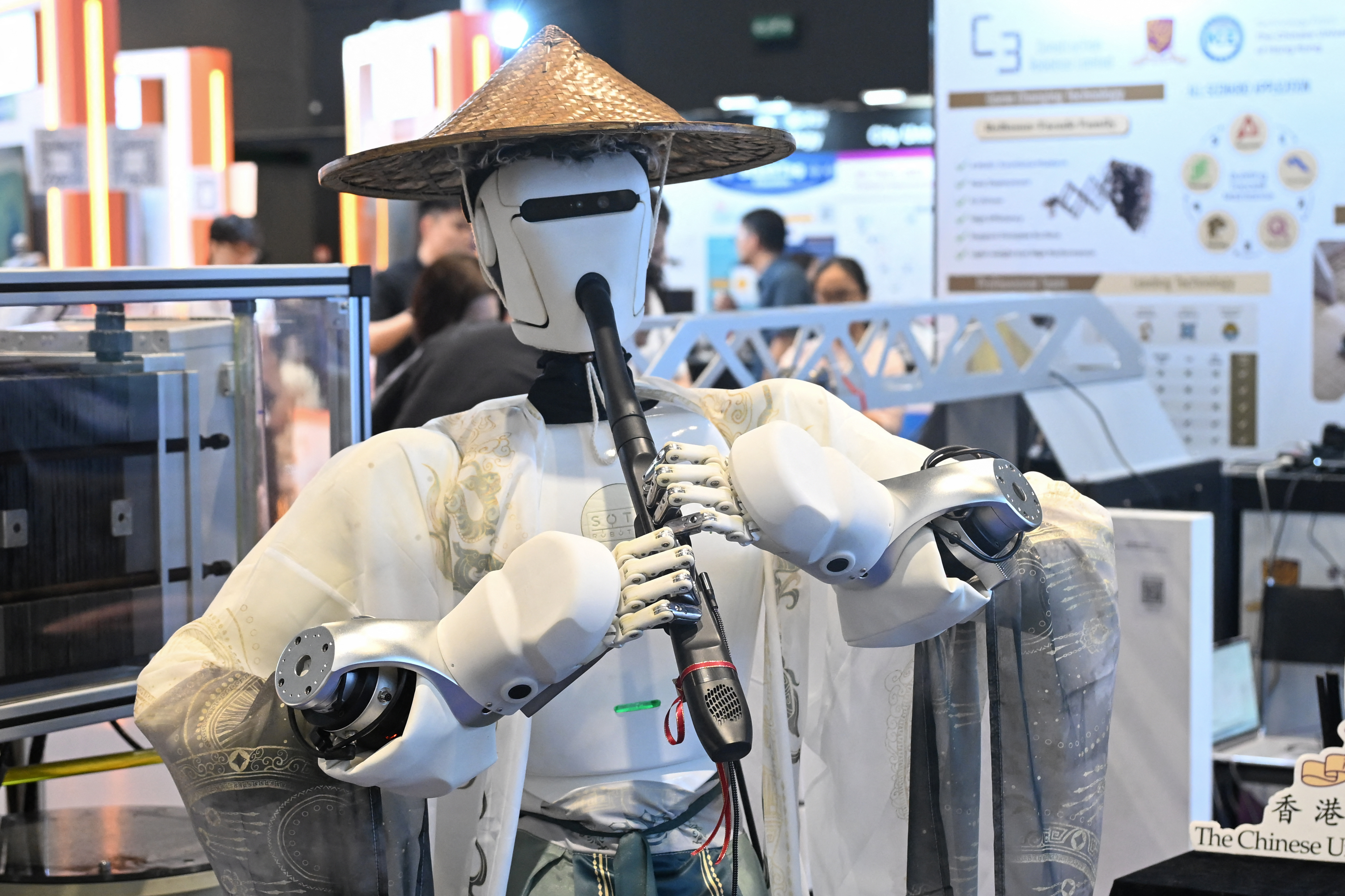 Stock-style photo of a technology fair in Hong Kong, used to illustrate the AI microdrama story